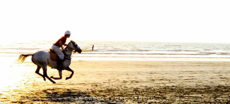 Rumman Shariq playing polo.